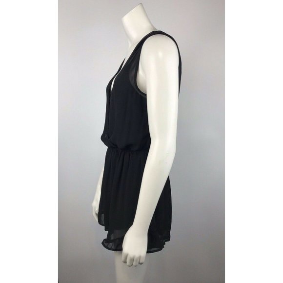 ASTR Romper Surplus Sheer Solid Black Small - Picture 5 of 10
